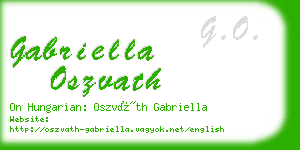 gabriella oszvath business card